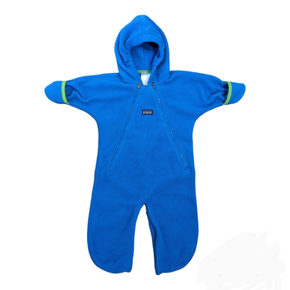 Patagonia Other - Patagonia blue fleece onesie baby 6M